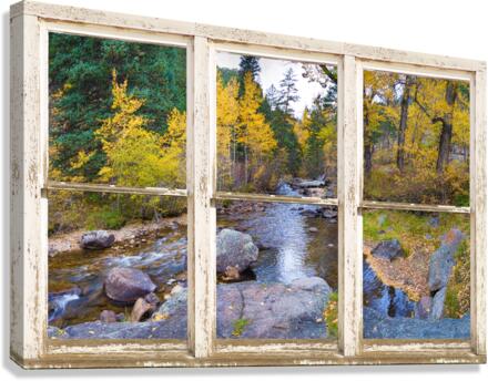 Happy Place Picture Window Frame Fine Art  Canvas Print