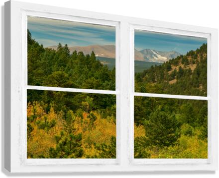 Rocky Mountain Whitewash Picture Window View Canvas print