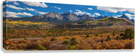 SW Autumn Colorado Rocky Mountains Panoramic Impression sur toile