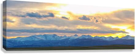 Rocky Mountain Lookout Sunset Panorama20x60 Canvas Print