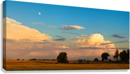Thunderstorm  Front Moon Panoramic  Impression sur toile