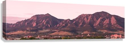 Flatiron first light Panorama Boulder CO  Impression sur toile