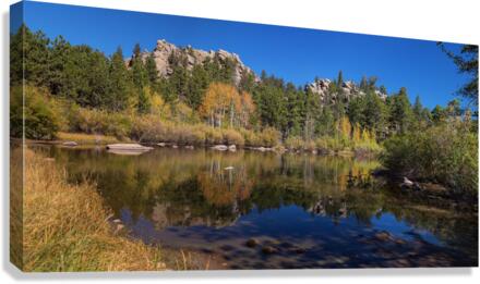 lakes red feather panoramic view Canvas Print