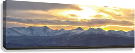 Colorado Front Range Panorama Gold Canvas Print