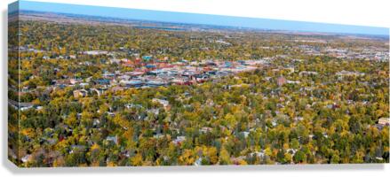 Downtown Boulder Colorado Autumn Panoramic  Impression sur toile
