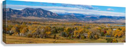 Beautiful Boulder Colorado Autumn Panoramic  Canvas Print