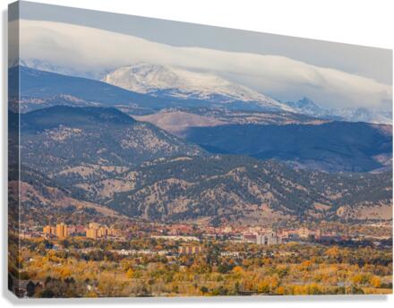 University of Colorado Boulder Autumn West View Canvas Print