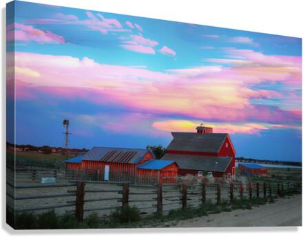 GHOST HORSES PASTEL SKY TIMED STACK BO INSOGNA  Canvas Print