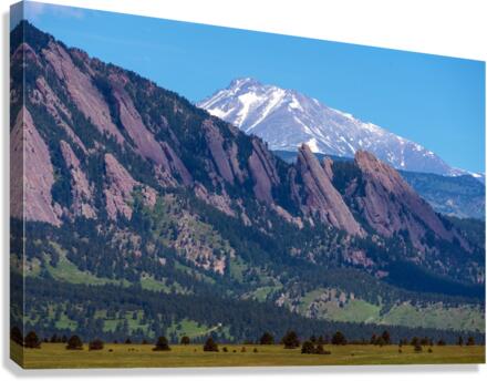 Boulder Flatirons Longs Peak  Canvas Print