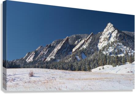 Flatiron Snow Dusted Boulder CO Panoramic  Canvas Print