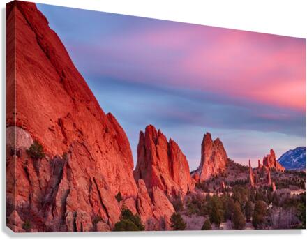 Garden of the Gods Sunset View 2 Canvas Print