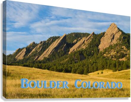 Flatirons Boulder Colorado Poster  Impression sur toile