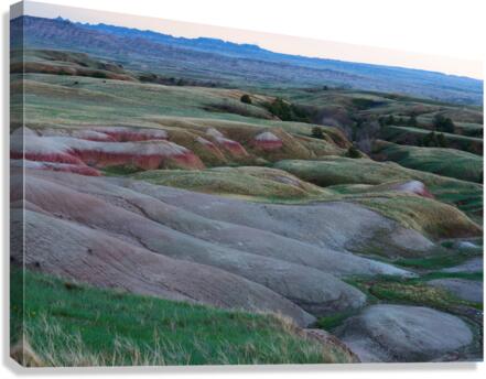 South Dakota Badlands and Refreshed Springtime Grasslands Canvas print