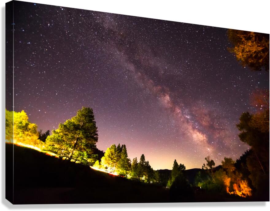 Milky Way Night Sky Astrophotography Colorado Rocky Mountains Canvas print