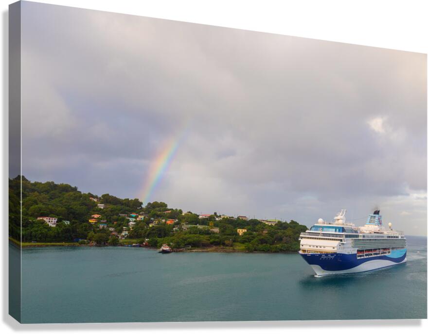 Rainbow - Marella Voyager Cruise Ship - St Lucia  Impression sur toile