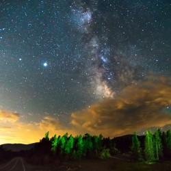 Milky Way Rising Out Of the Clouds