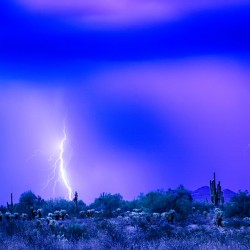 Arizona Blue Hour Desert Storm