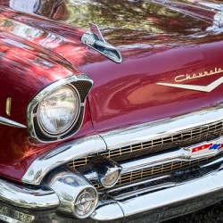 1957 Chevrolet Burgundy Bel Air Front View