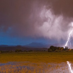 Lightning Striking Longs Peak Foothills 8