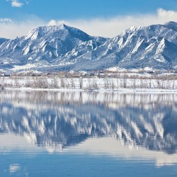 Boulder Reservoir Flatirons Reflections Boulder Colorado