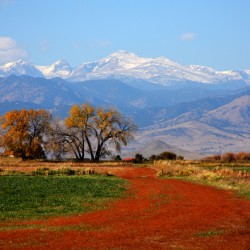 Boulder County Colorado landscape Red Road Autumn View