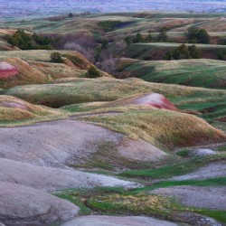 Colors of South Dakota Badlands Tuscany-Like Rolling Hills