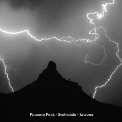 Pinnacle Peak Surrounded by Lightning Bolts Limited Edition