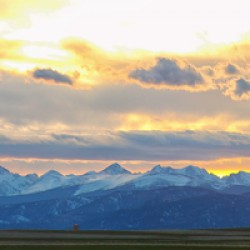 Rocky Mountain Lookout Sunset Panorama20x60