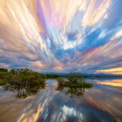 Sunset Lake Reflections Timed Stack 