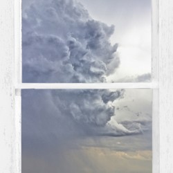 Western Storm Farmhouse Window View