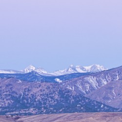 Moon Set Rocky Mountains