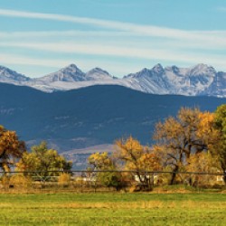 Rocky Mountain Autumn Farming Panorama