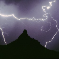 Pinnacle Peak Lightning Bolt Surrounded