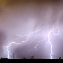 Lightning Strikes Dacona Oil Fields