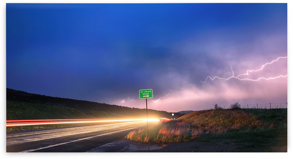 Cruising Highway 36 Into Storm by Bo Insogna