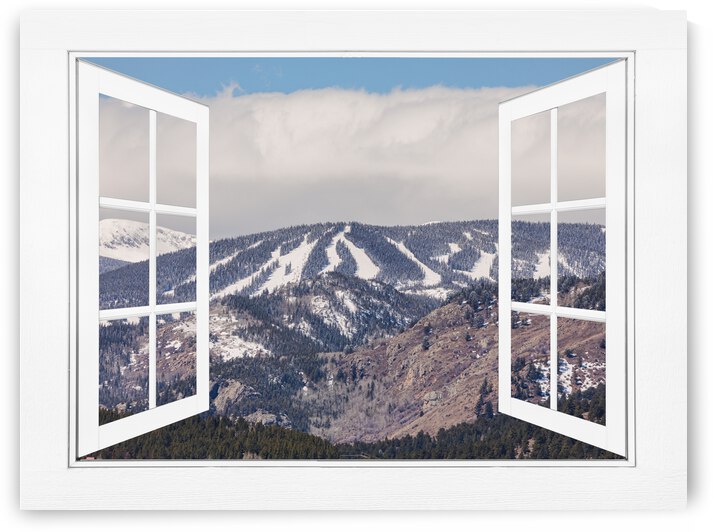 Ski Slopes Open White Picture Window View by Bo Insogna