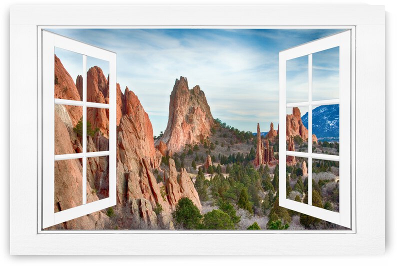 Garden of the Gods White Picture Open Window View by Bo Insogna