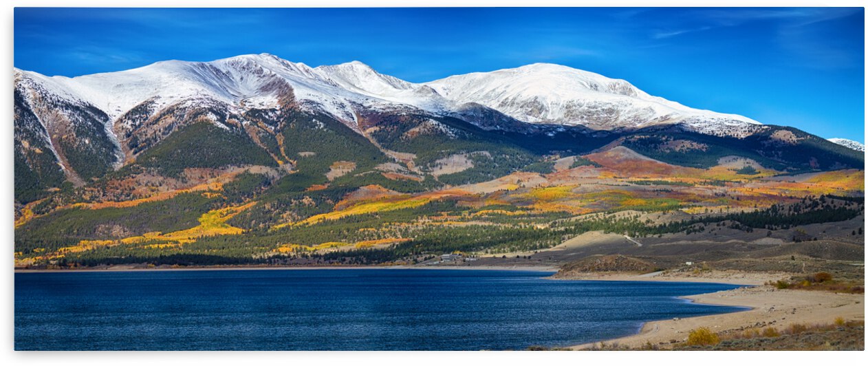 Twin Lakes Colorado Autumn Panorama by Bo Insogna