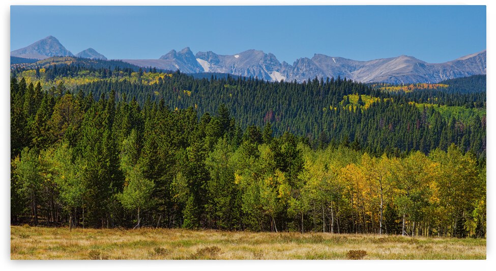 Colorado Indian Peaks Panorama 1 by Bo Insogna