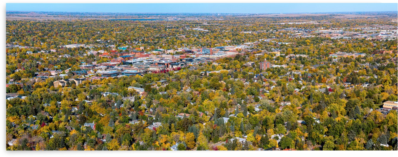 Downtown Boulder Colorado Autumn Panoramic by Bo Insogna