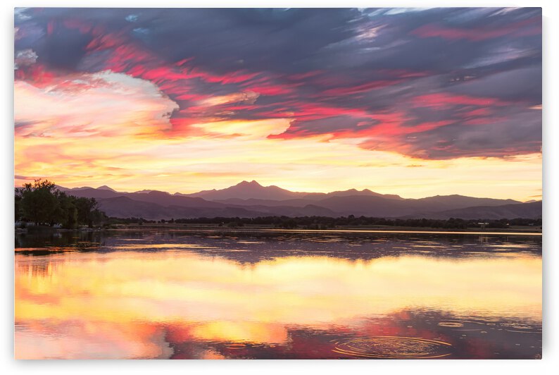 Colorful Colorado Rocky Mountain Sky Reflection by Bo Insogna