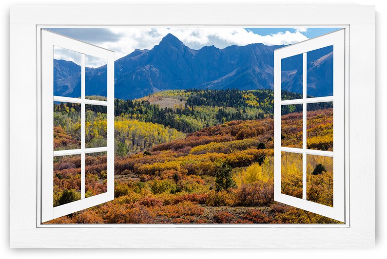 Colorful Rocky Mountains Open Window View by Bo Insogna