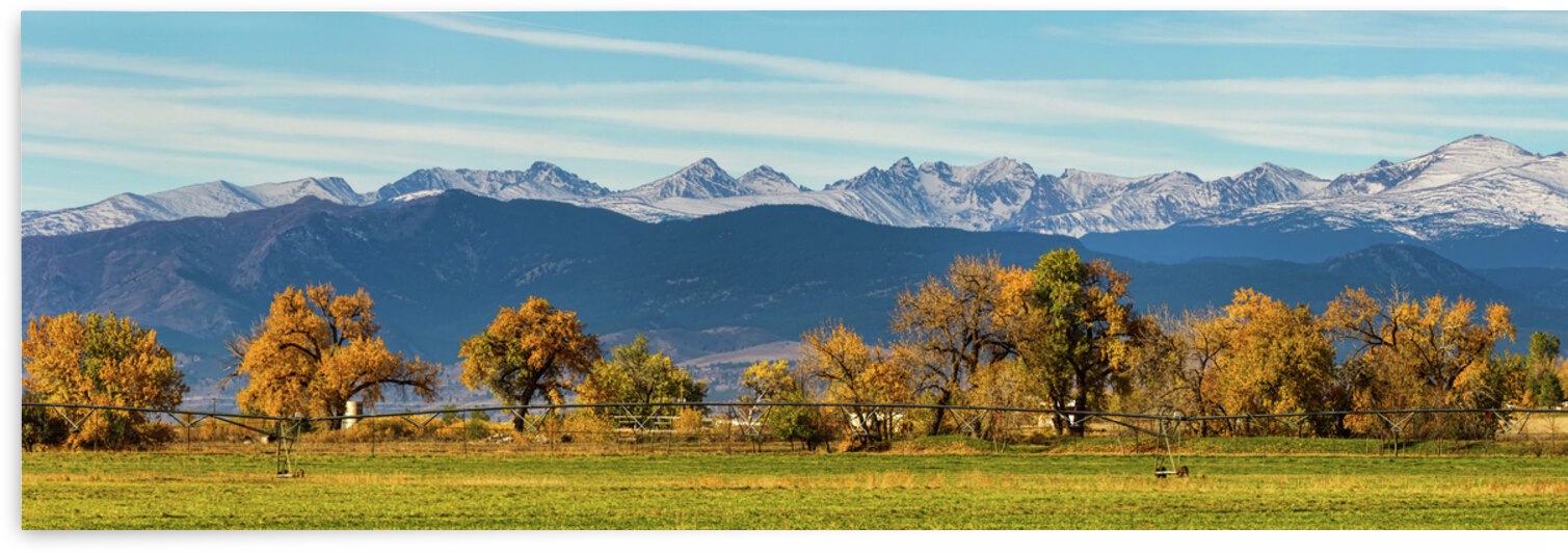 Rocky Mountain Autumn Farming Panorama by Bo Insogna