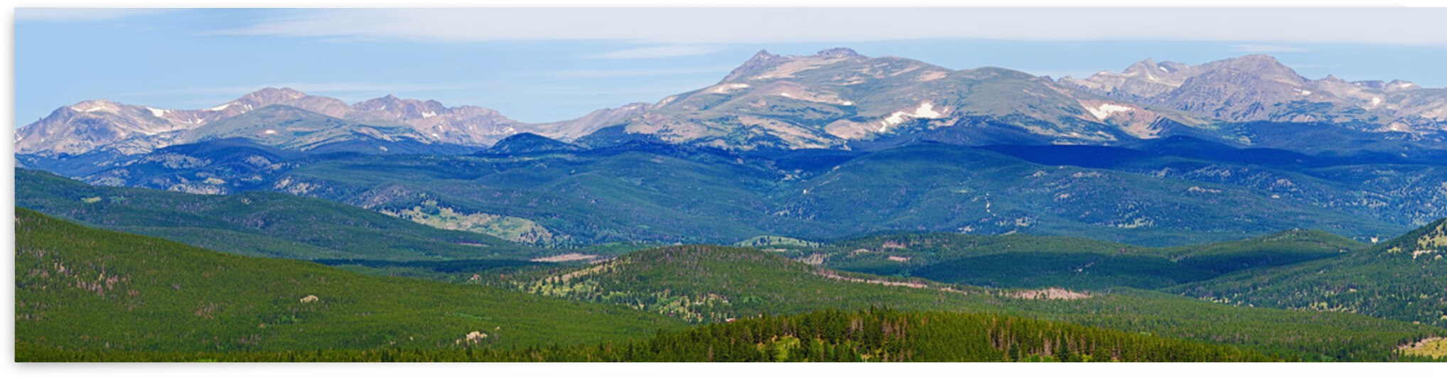 Colorado Continental Divide Panoramic Summer View by Bo Insogna
