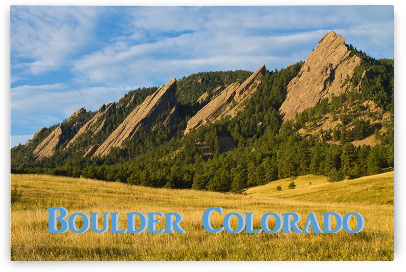 Flatirons Boulder Colorado Poster by Bo Insogna