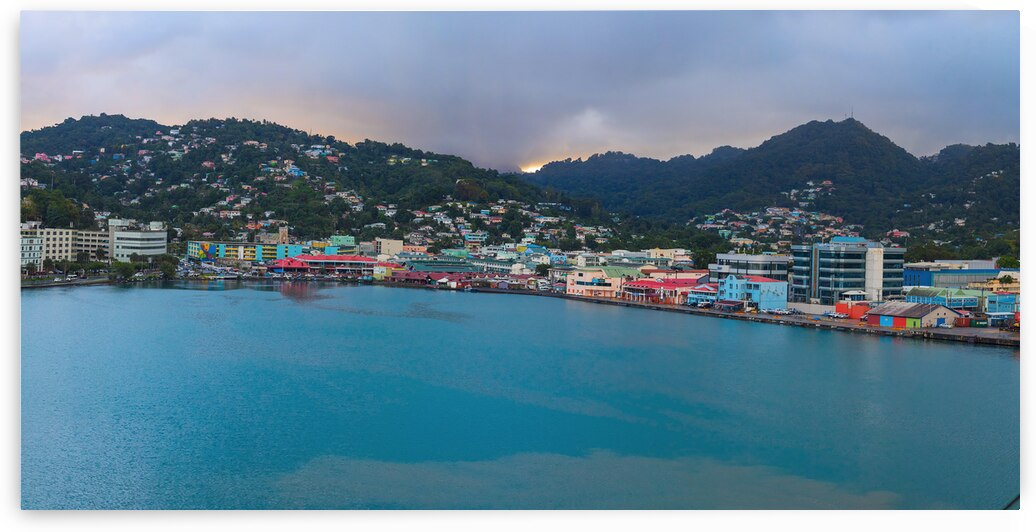 Saint Lucia Castries Panorama Part 2 by Bo Insogna