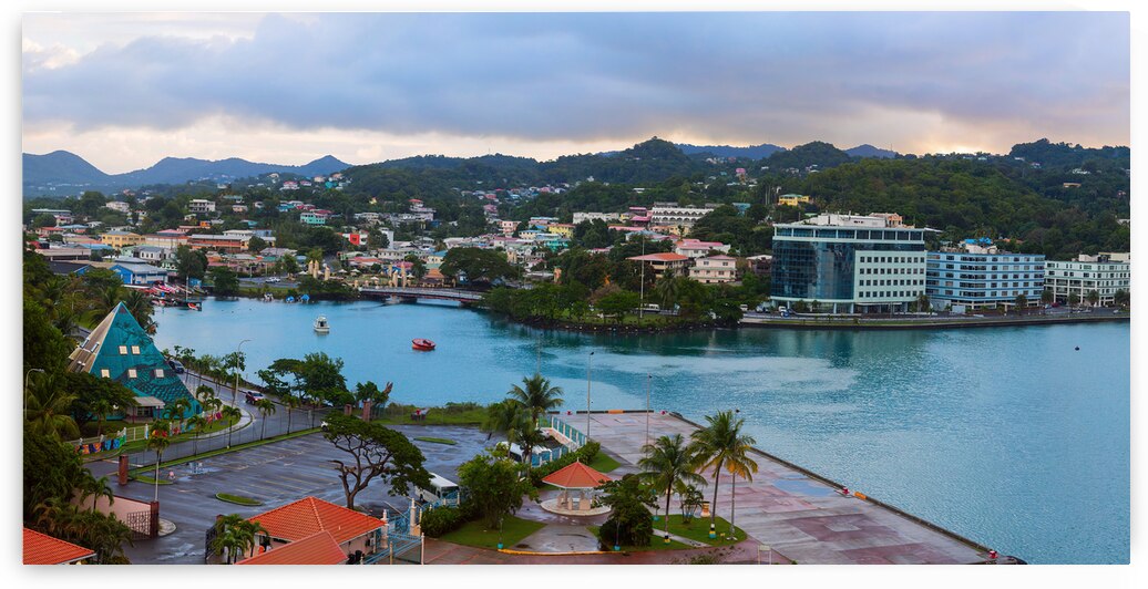 Saint Lucia Castries Panorama Part 1 by Bo Insogna