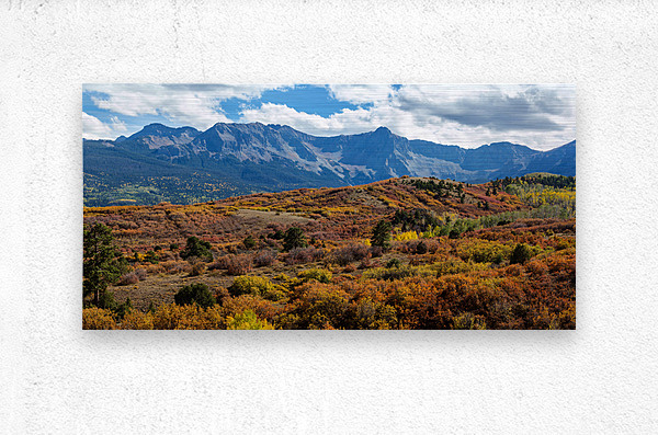 Colorado Painted Landscape Panorama PT1  Metal print