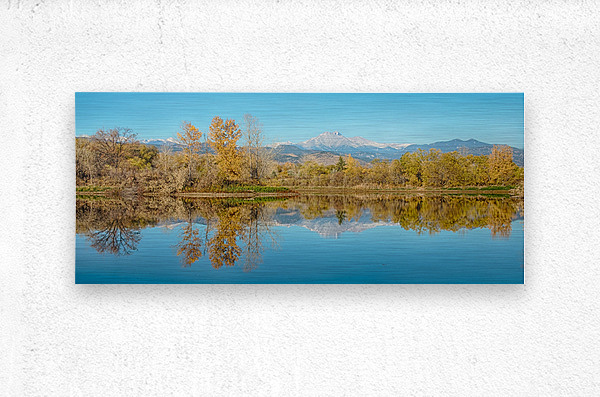 Autumn CO Twin Peaks Golden Ponds Reflections  Metal print