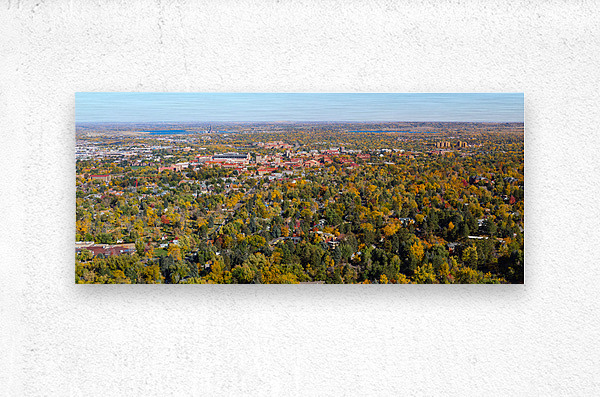 Colorado University Boulder Fall Panoramic  Metal print